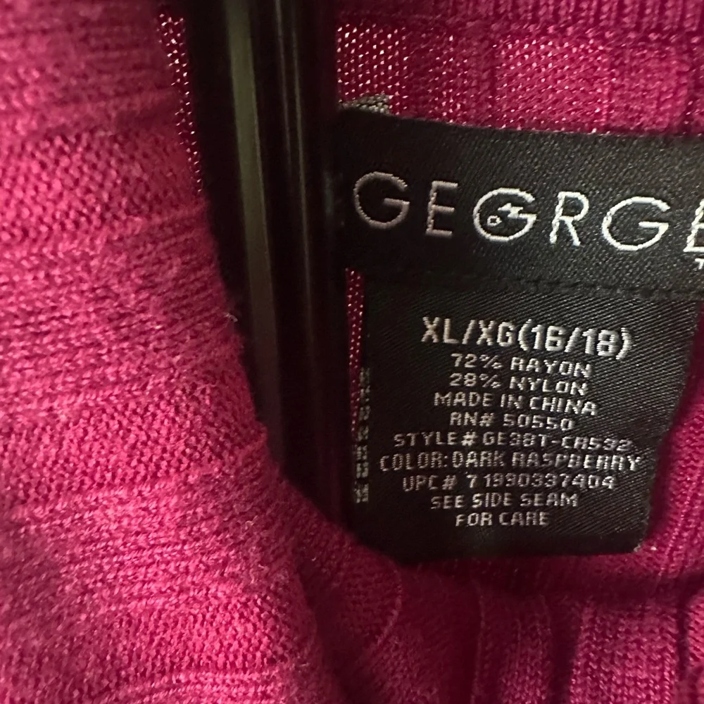 George Dark Raspberry Ribbed Top - Picture 3 of 3